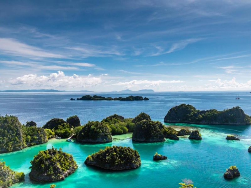 Green-topped islands