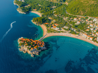 The beaches from above
