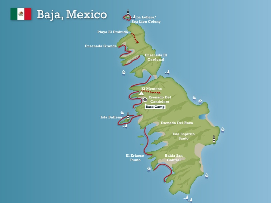 Baja Peninsula Island Map Baja Peninsula Island Map